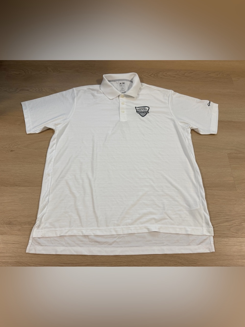 Adidas Men's White Golf Polo Shirt Size XL TaylorMade Tuning Certified